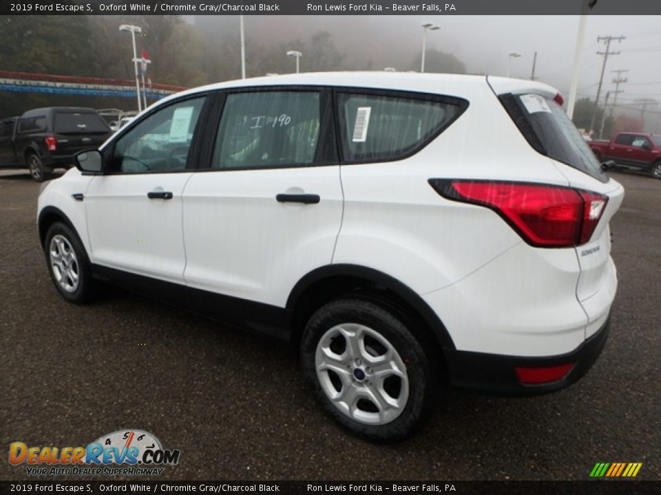2019 Ford Escape S Oxford White / Chromite Gray/Charcoal Black Photo #5