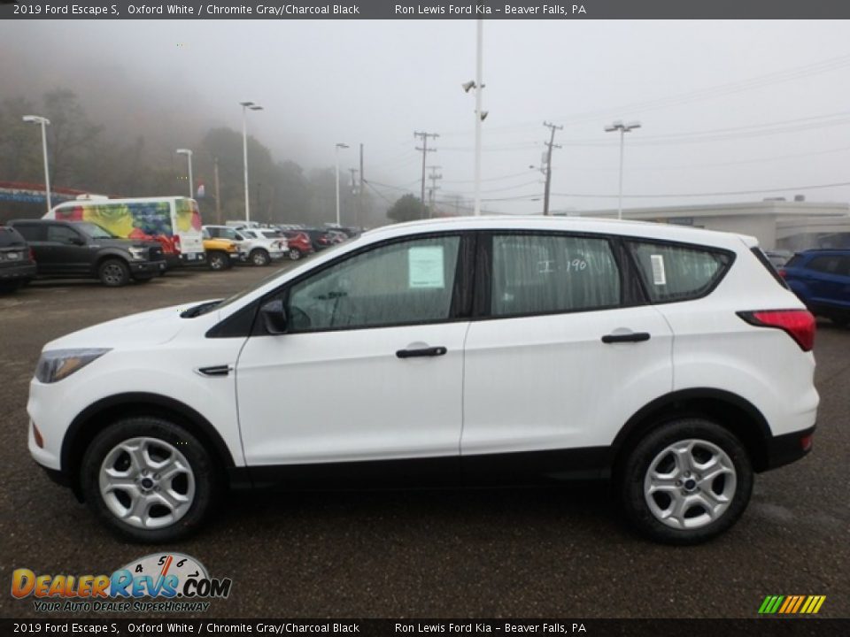 2019 Ford Escape S Oxford White / Chromite Gray/Charcoal Black Photo #6