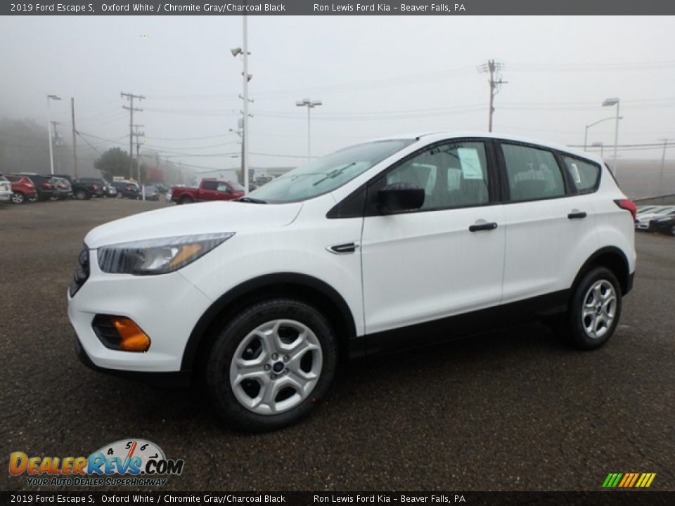 2019 Ford Escape S Oxford White / Chromite Gray/Charcoal Black Photo #7