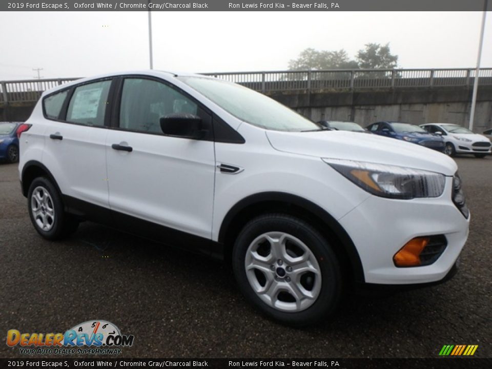 2019 Ford Escape S Oxford White / Chromite Gray/Charcoal Black Photo #9