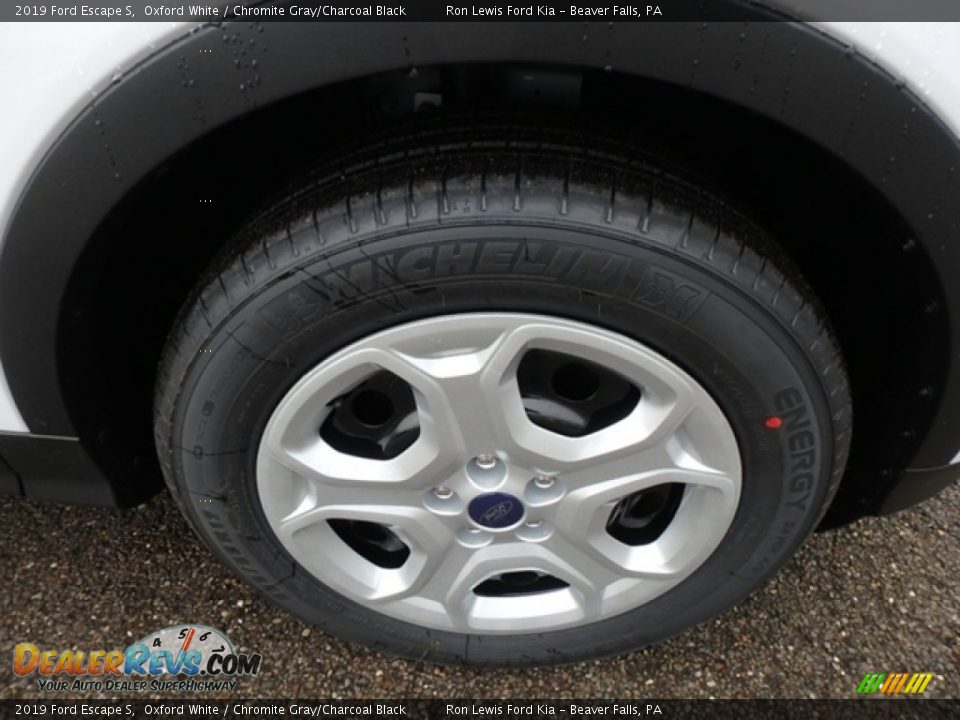 2019 Ford Escape S Oxford White / Chromite Gray/Charcoal Black Photo #10