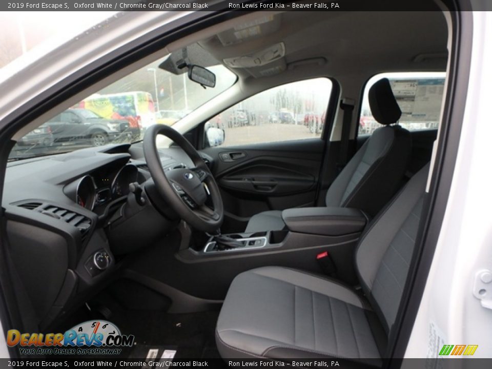 2019 Ford Escape S Oxford White / Chromite Gray/Charcoal Black Photo #11