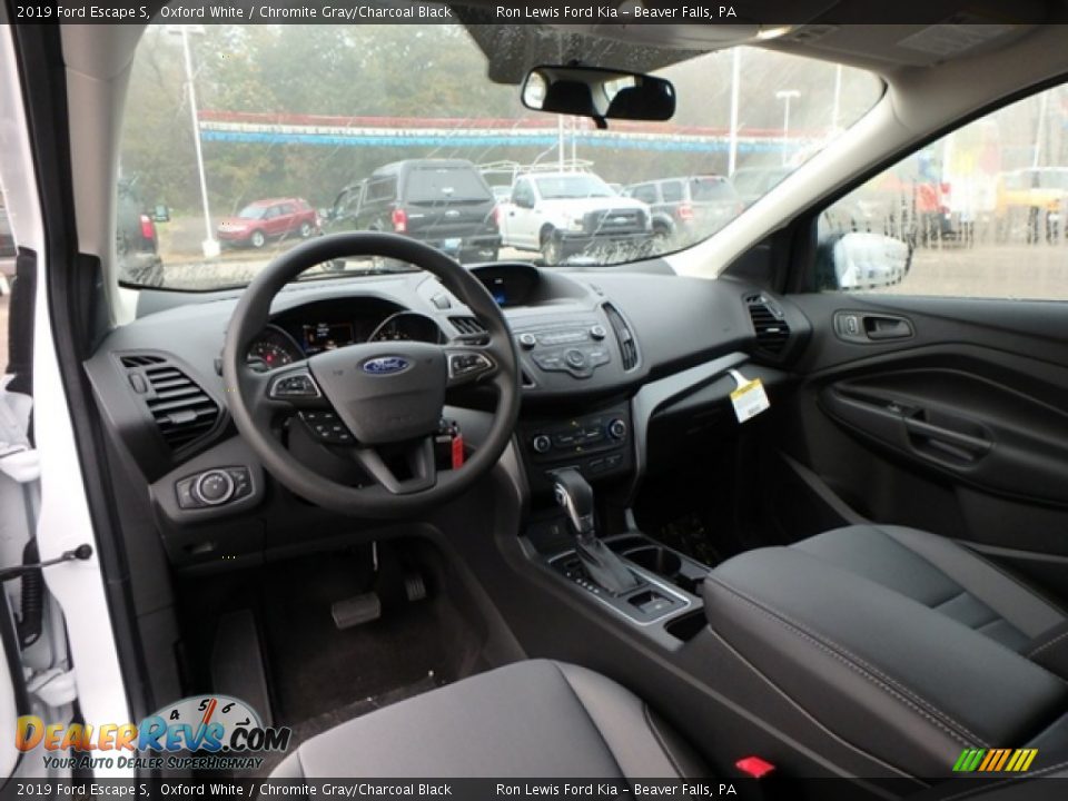 2019 Ford Escape S Oxford White / Chromite Gray/Charcoal Black Photo #13