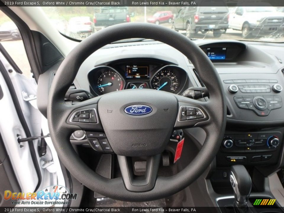 2019 Ford Escape S Oxford White / Chromite Gray/Charcoal Black Photo #17