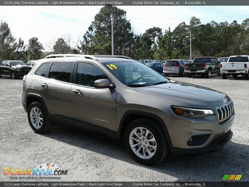 2019 Jeep Cherokee Latitude Light Brownstone Pearl / Black/Light Frost Beige Photo #7