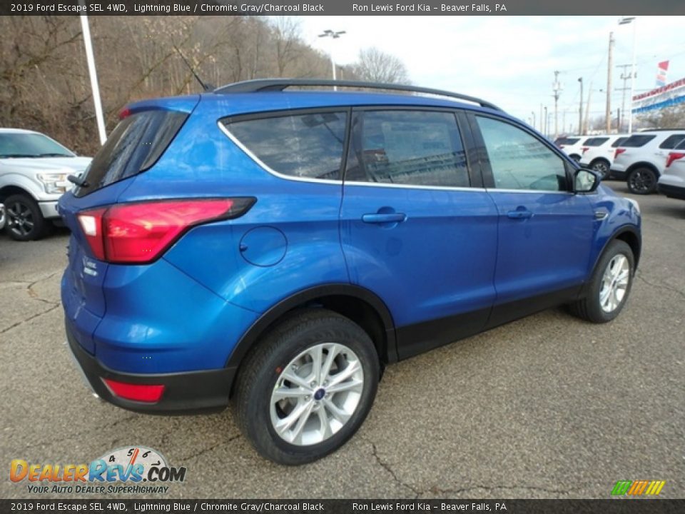 2019 Ford Escape SEL 4WD Lightning Blue / Chromite Gray/Charcoal Black Photo #2