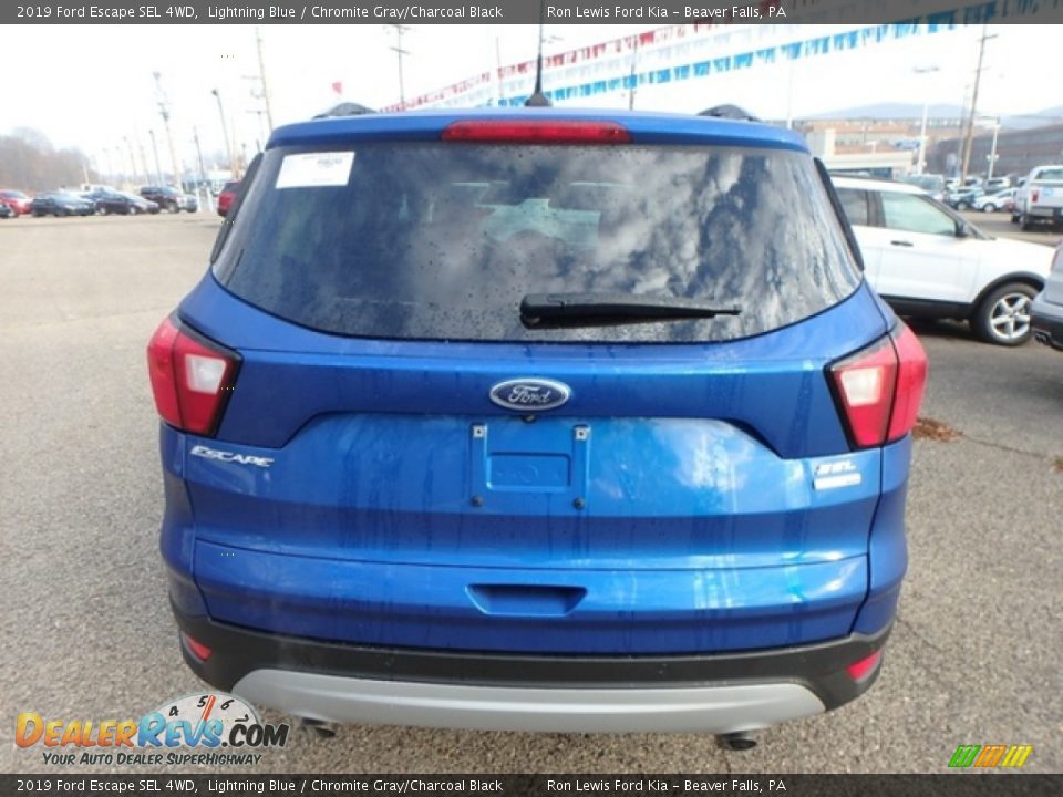2019 Ford Escape SEL 4WD Lightning Blue / Chromite Gray/Charcoal Black Photo #3