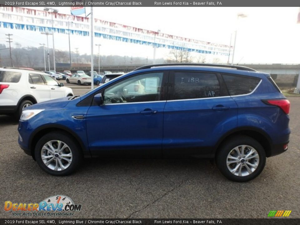 2019 Ford Escape SEL 4WD Lightning Blue / Chromite Gray/Charcoal Black Photo #6