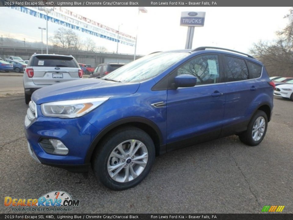 2019 Ford Escape SEL 4WD Lightning Blue / Chromite Gray/Charcoal Black Photo #7