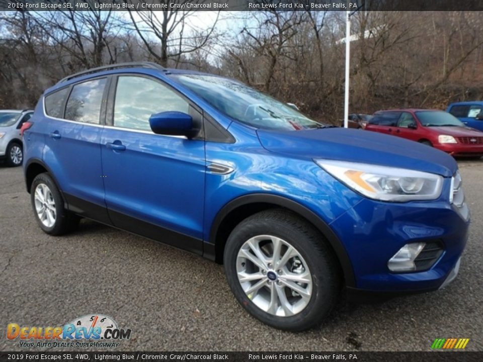 2019 Ford Escape SEL 4WD Lightning Blue / Chromite Gray/Charcoal Black Photo #9