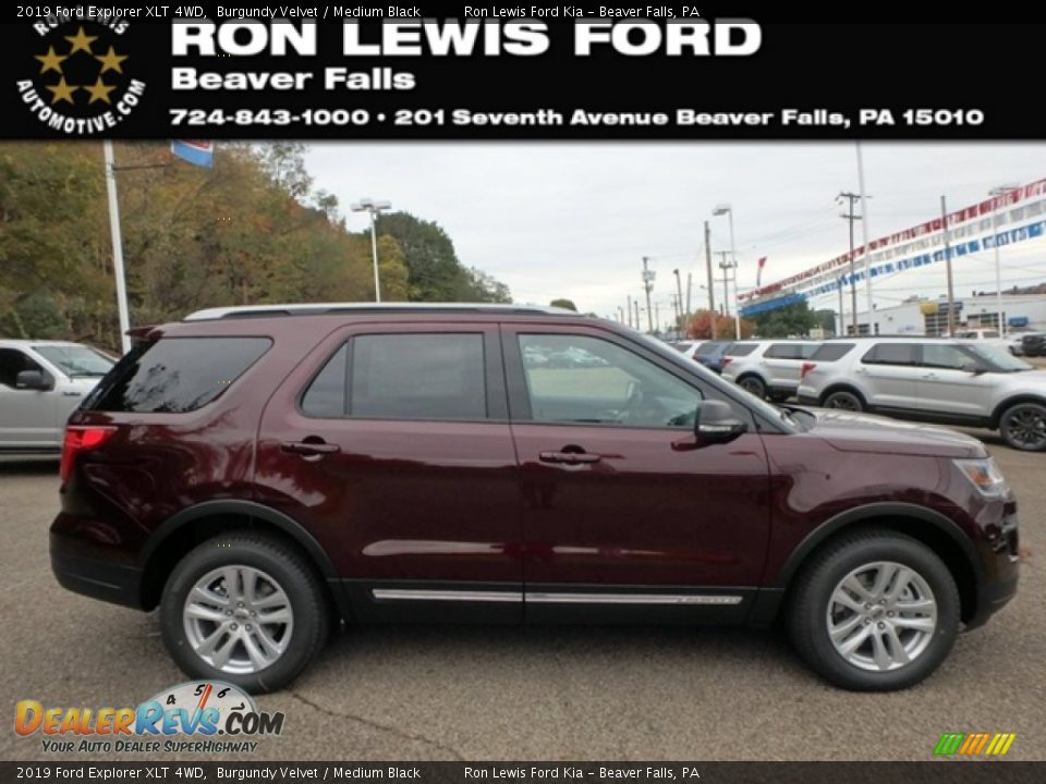 2019 Ford Explorer XLT 4WD Burgundy Velvet / Medium Black Photo #1