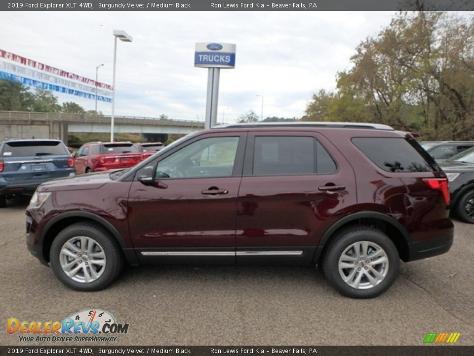 2019 Ford Explorer XLT 4WD Burgundy Velvet / Medium Black Photo #6