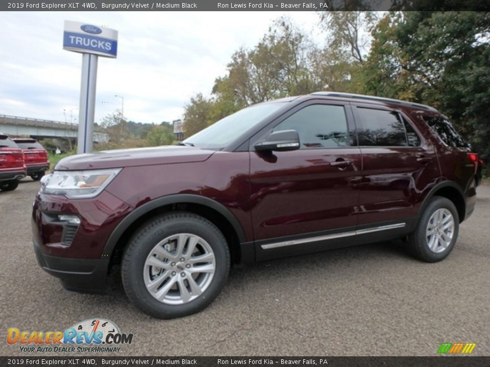2019 Ford Explorer XLT 4WD Burgundy Velvet / Medium Black Photo #7