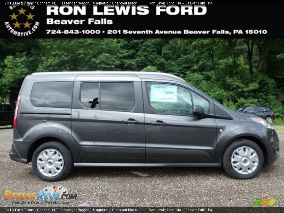 2018 Ford Transit Connect XLT Passenger Wagon Magnetic / Charcoal Black Photo #1