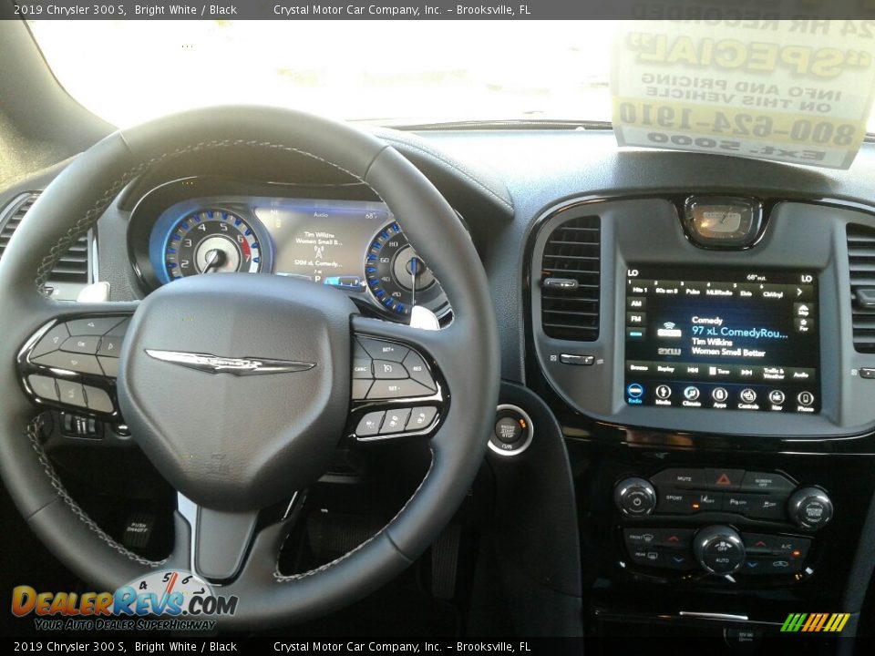 2019 Chrysler 300 S Bright White / Black Photo #13