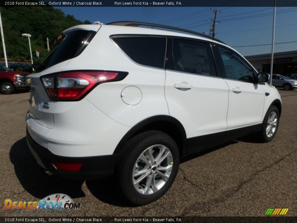 2018 Ford Escape SEL Oxford White / Charcoal Black Photo #3