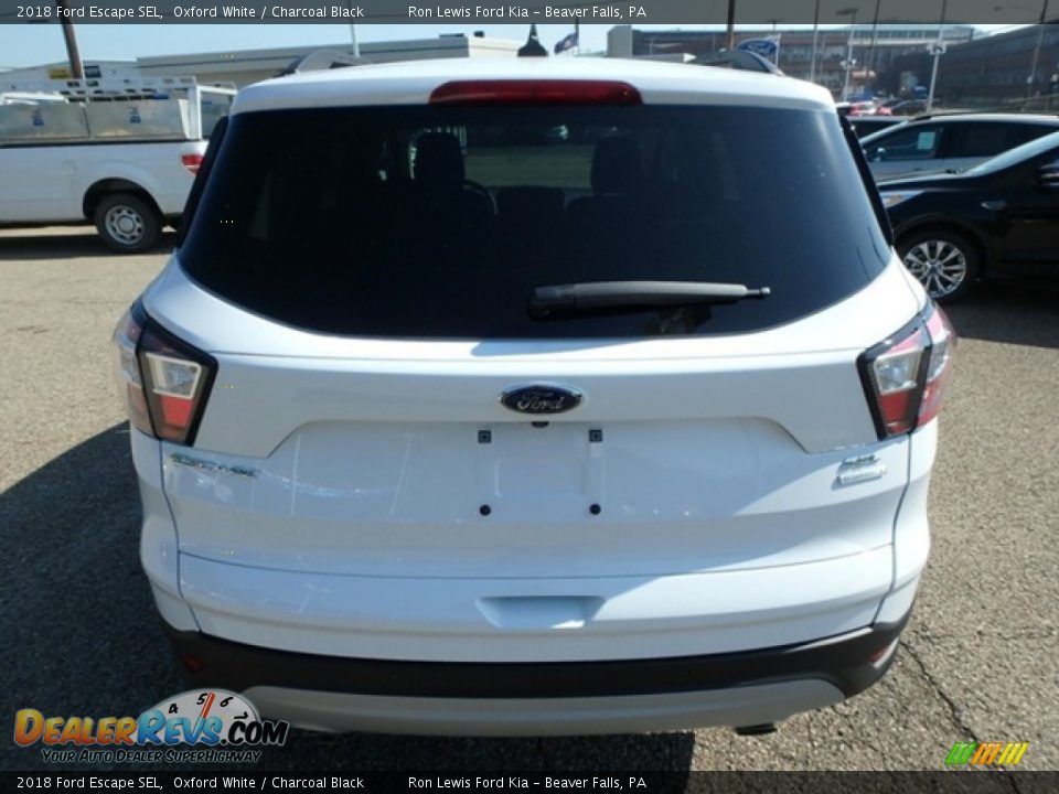 2018 Ford Escape SEL Oxford White / Charcoal Black Photo #4