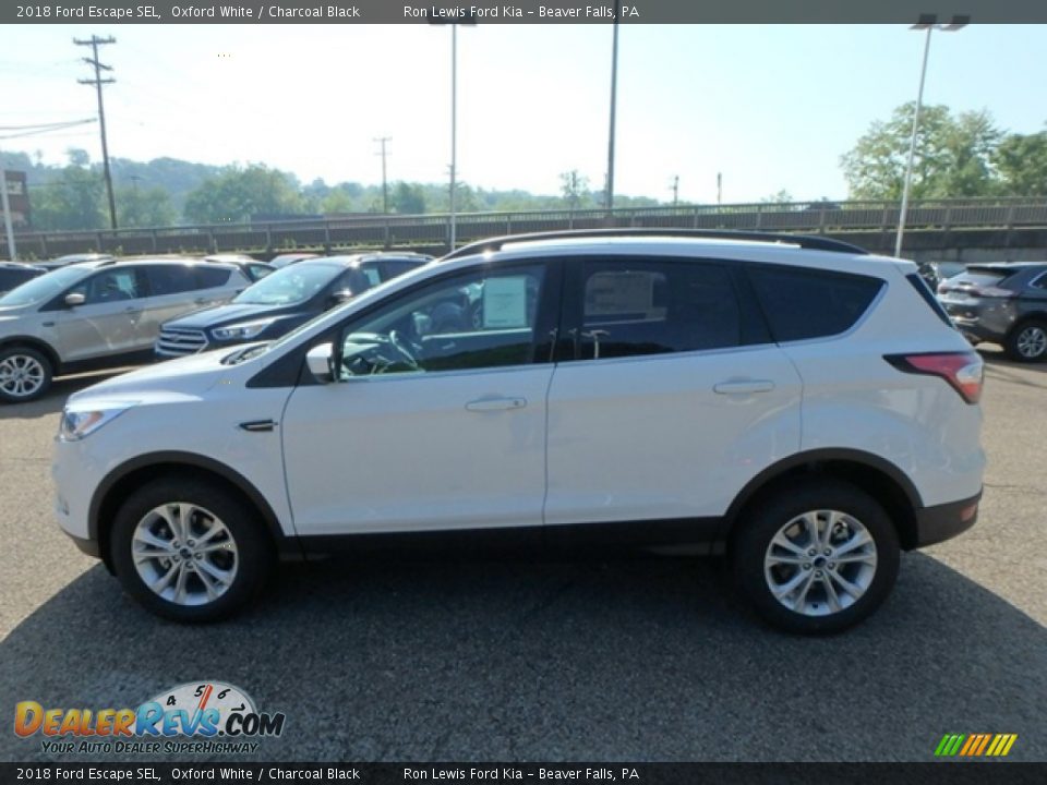 2018 Ford Escape SEL Oxford White / Charcoal Black Photo #7