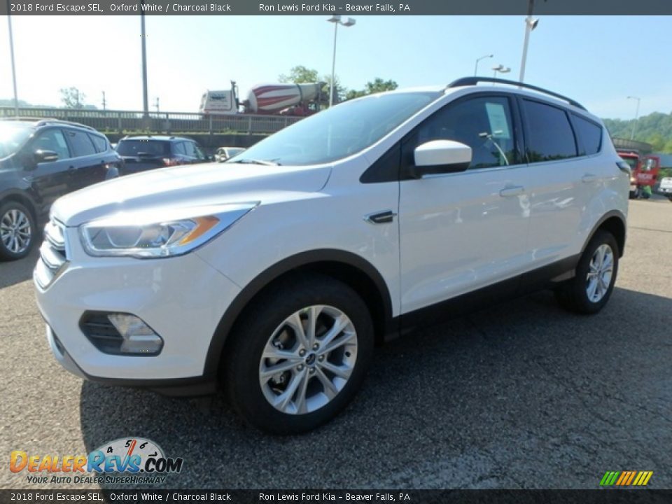 2018 Ford Escape SEL Oxford White / Charcoal Black Photo #8