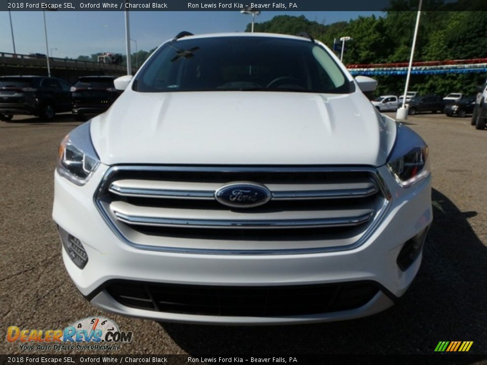 2018 Ford Escape SEL Oxford White / Charcoal Black Photo #9