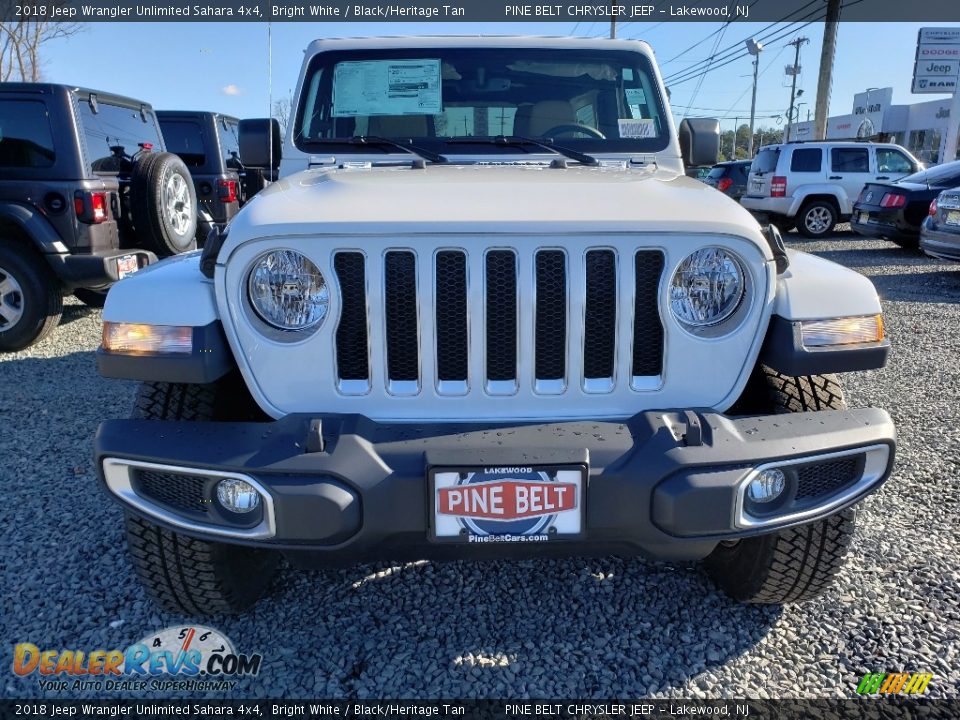 2018 Jeep Wrangler Unlimited Sahara 4x4 Bright White / Black/Heritage Tan Photo #2