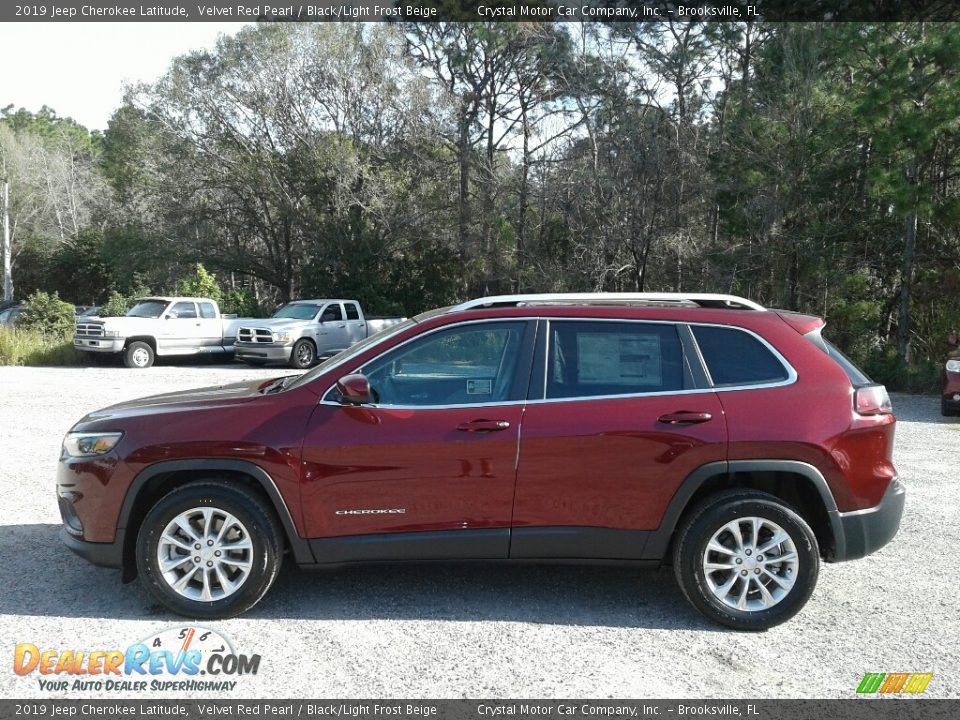 2019 Jeep Cherokee Latitude Velvet Red Pearl / Black/Light Frost Beige Photo #2