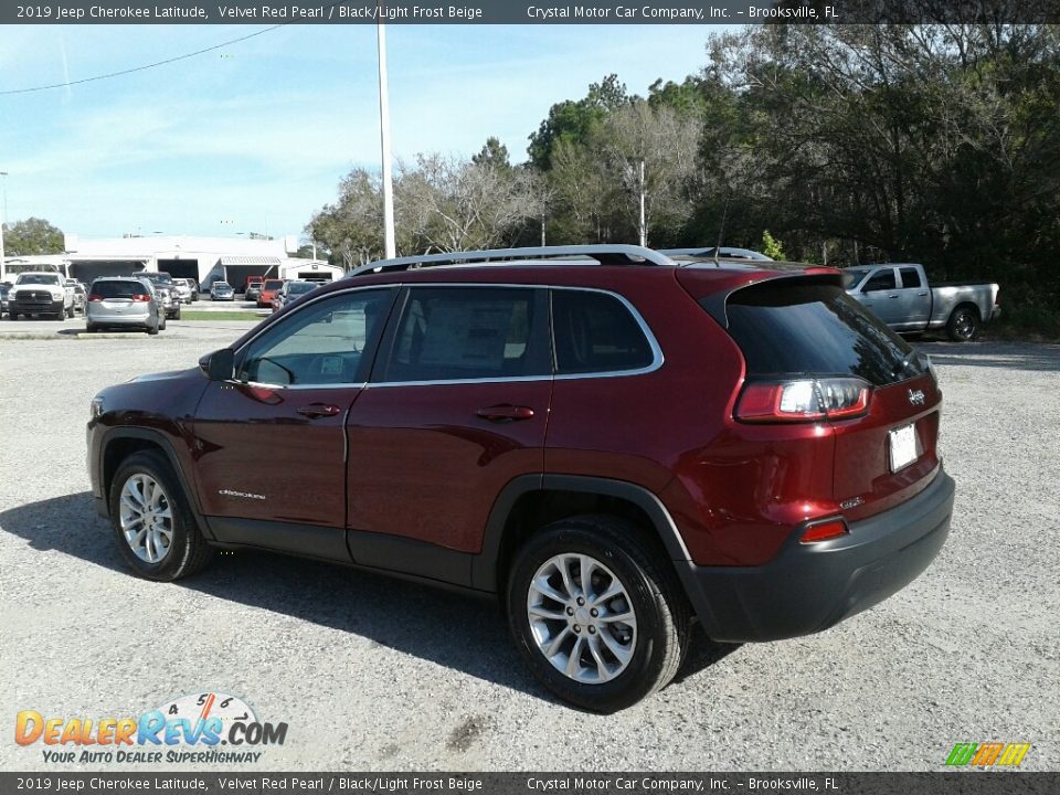 2019 Jeep Cherokee Latitude Velvet Red Pearl / Black/Light Frost Beige Photo #3