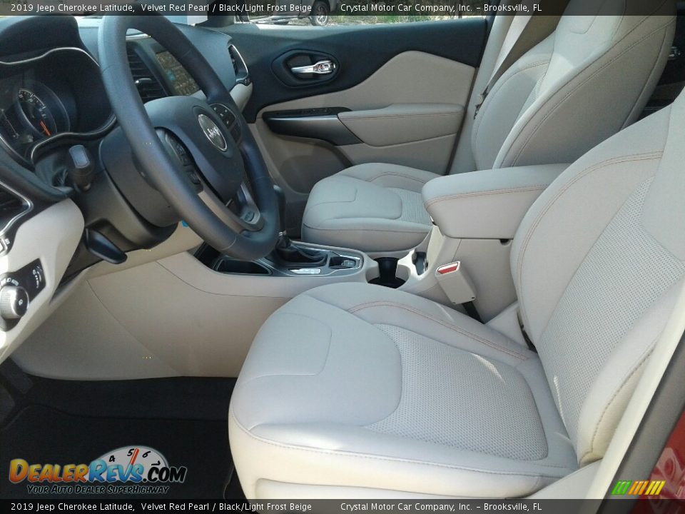 2019 Jeep Cherokee Latitude Velvet Red Pearl / Black/Light Frost Beige Photo #9