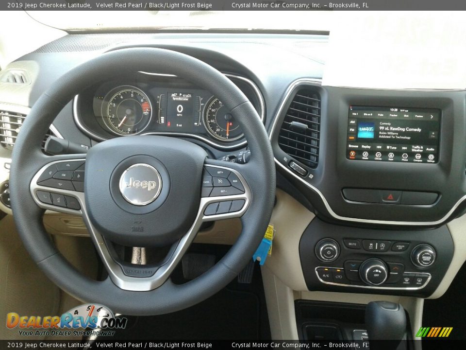 2019 Jeep Cherokee Latitude Velvet Red Pearl / Black/Light Frost Beige Photo #13