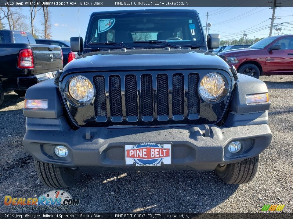 2019 Jeep Wrangler Unlimited Sport 4x4 Black / Black Photo #2