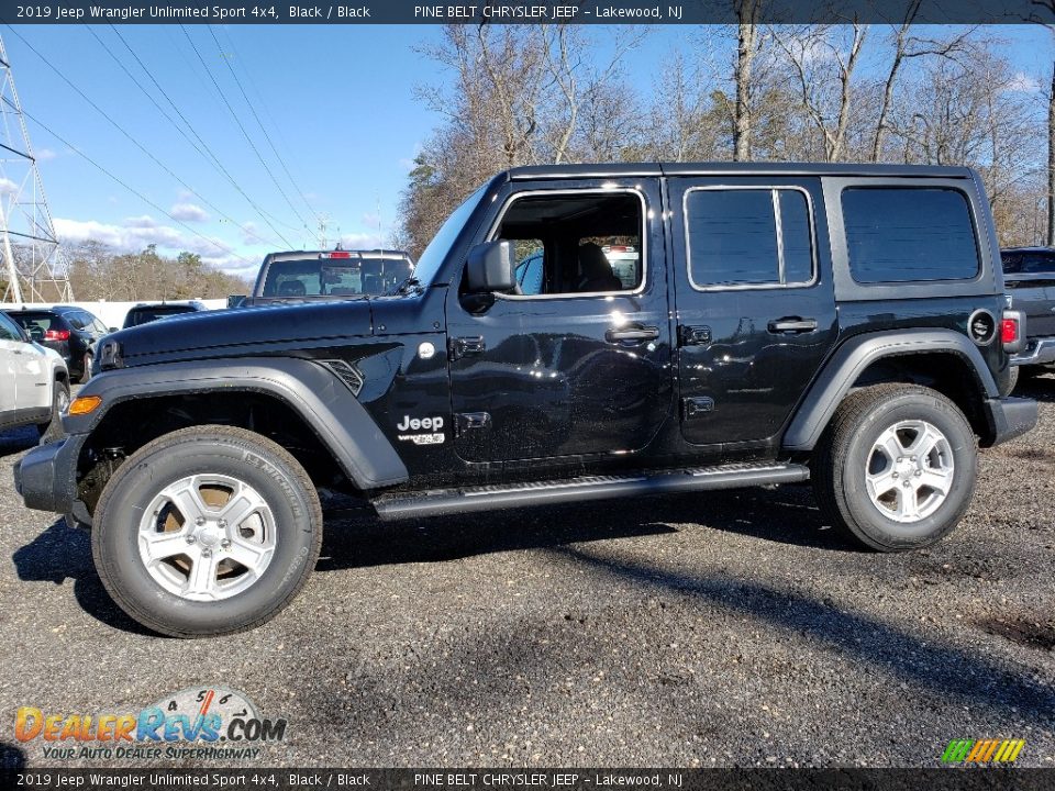 2019 Jeep Wrangler Unlimited Sport 4x4 Black / Black Photo #3
