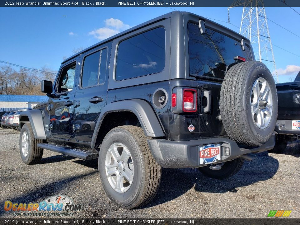 2019 Jeep Wrangler Unlimited Sport 4x4 Black / Black Photo #4