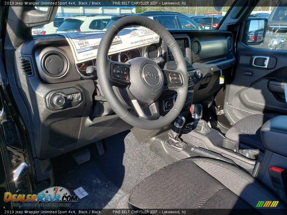 2019 Jeep Wrangler Unlimited Sport 4x4 Black / Black Photo #7