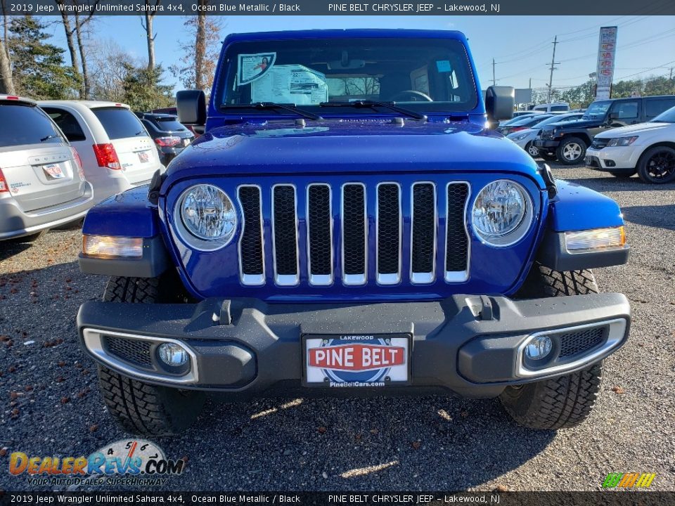 2019 Jeep Wrangler Unlimited Sahara 4x4 Ocean Blue Metallic / Black Photo #2