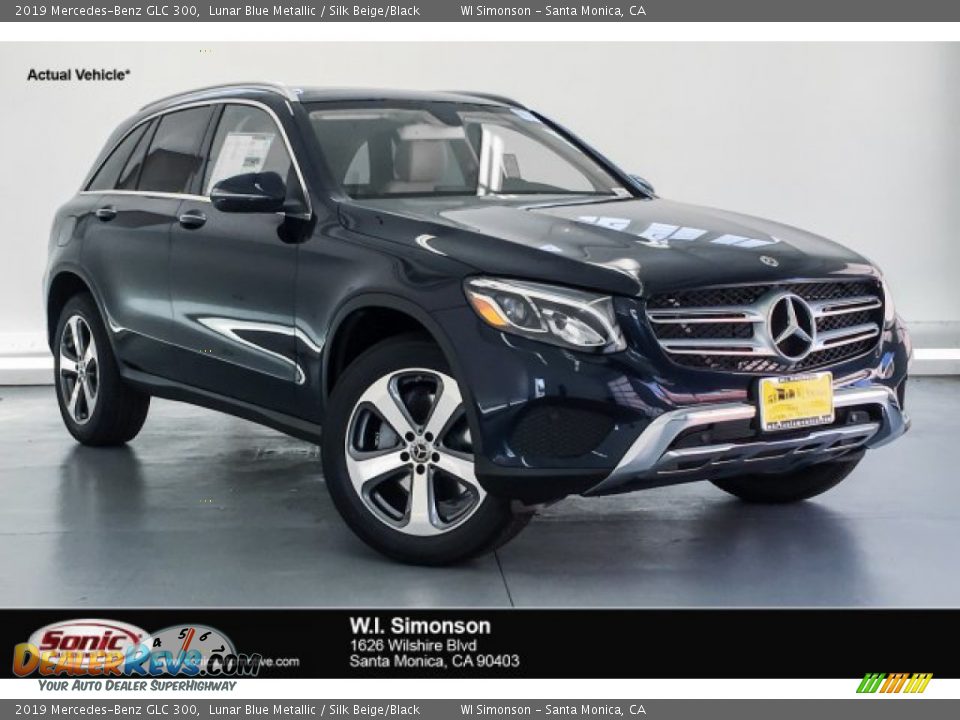 2019 Mercedes-Benz GLC 300 Lunar Blue Metallic / Silk Beige/Black Photo #1