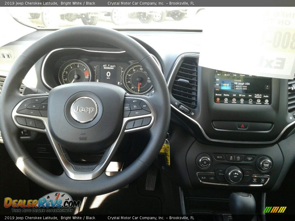 2019 Jeep Cherokee Latitude Bright White / Black Photo #13