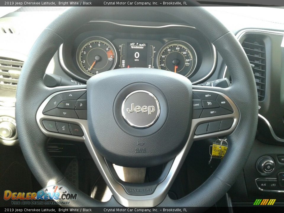 2019 Jeep Cherokee Latitude Bright White / Black Photo #14