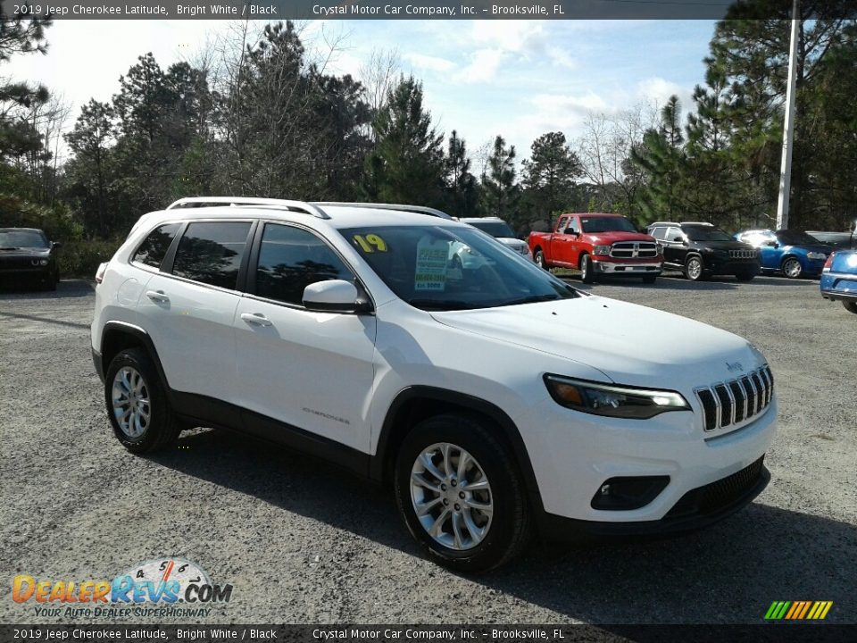 2019 Jeep Cherokee Latitude Bright White / Black Photo #7