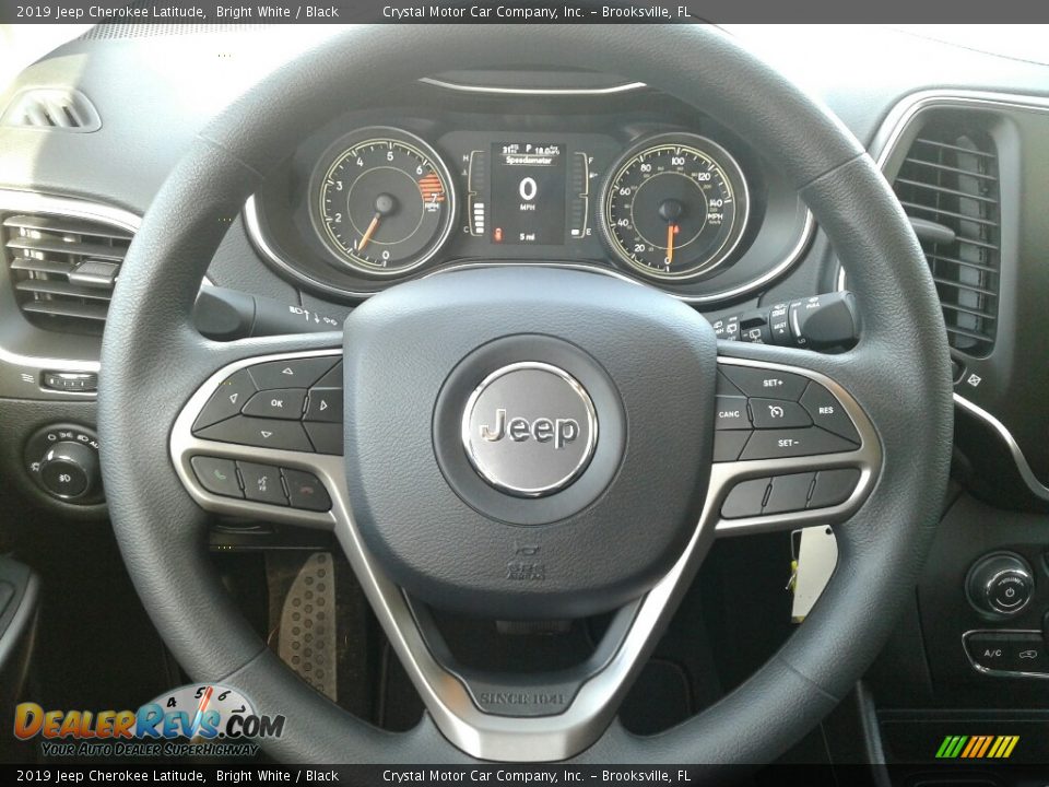 2019 Jeep Cherokee Latitude Bright White / Black Photo #14