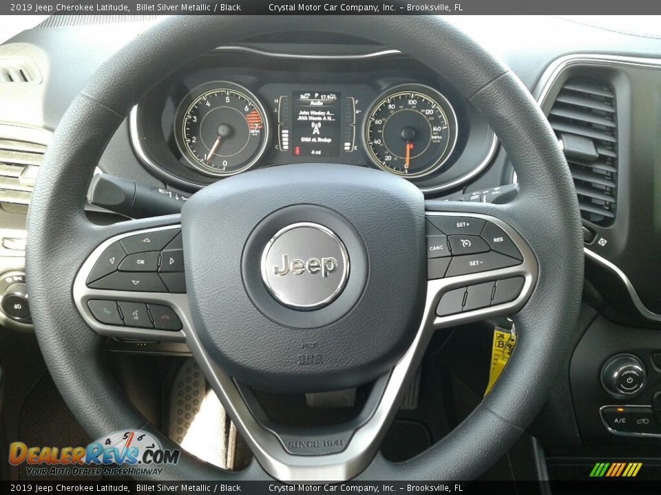 2019 Jeep Cherokee Latitude Billet Silver Metallic / Black Photo #14