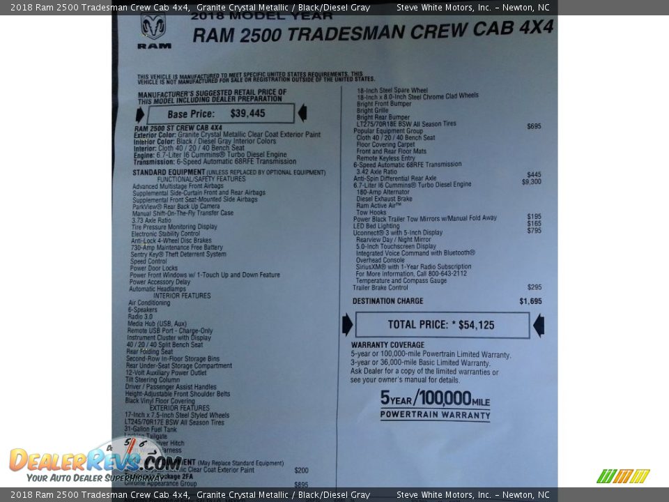 2018 Ram 2500 Tradesman Crew Cab 4x4 Granite Crystal Metallic / Black/Diesel Gray Photo #28