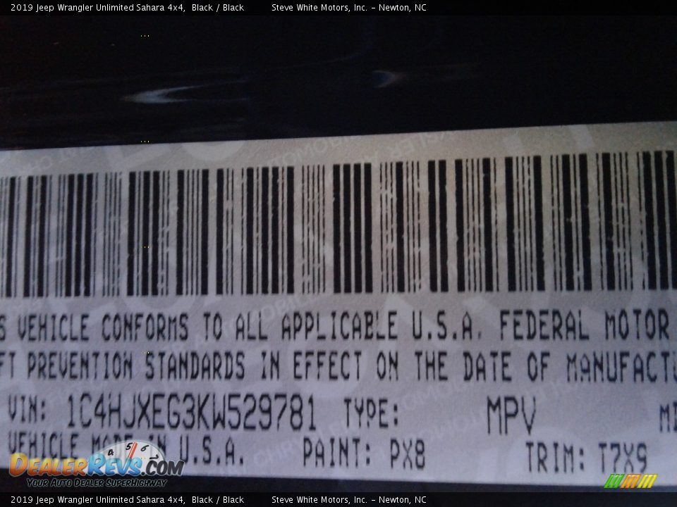 2019 Jeep Wrangler Unlimited Sahara 4x4 Black / Black Photo #36