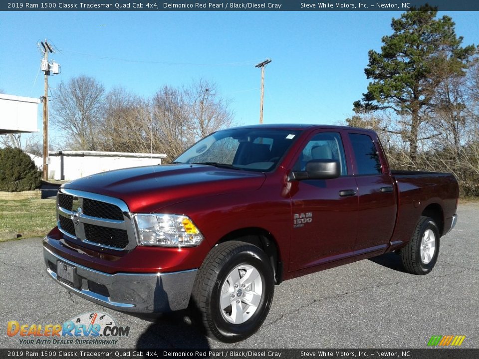 2019 Ram 1500 Classic Tradesman Quad Cab 4x4 Delmonico Red Pearl / Black/Diesel Gray Photo #2