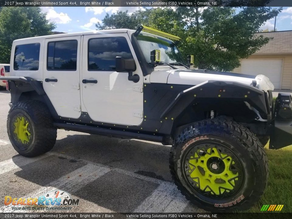 2017 Jeep Wrangler Unlimited Sport 4x4 Bright White / Black Photo #7