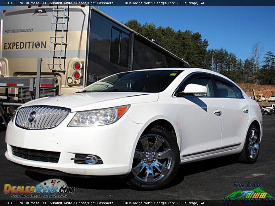 2010 Buick LaCrosse CXL Summit White / Cocoa/Light Cashmere Photo #1