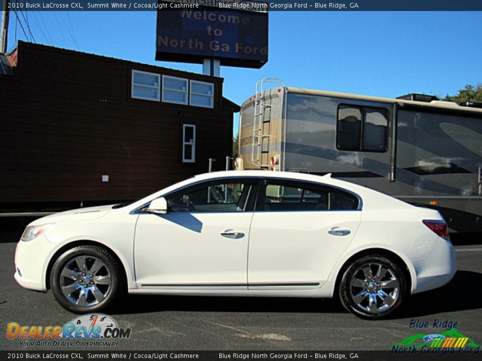 2010 Buick LaCrosse CXL Summit White / Cocoa/Light Cashmere Photo #2