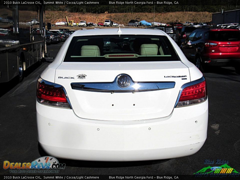 2010 Buick LaCrosse CXL Summit White / Cocoa/Light Cashmere Photo #4