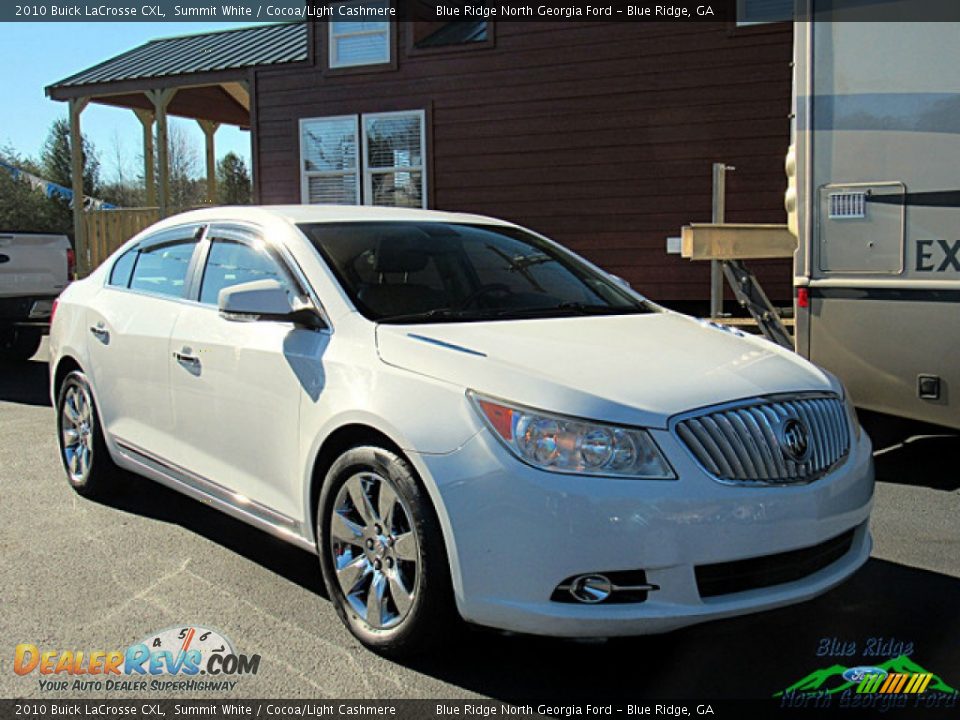 2010 Buick LaCrosse CXL Summit White / Cocoa/Light Cashmere Photo #7