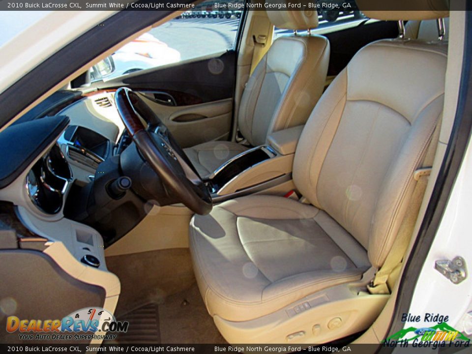 2010 Buick LaCrosse CXL Summit White / Cocoa/Light Cashmere Photo #10