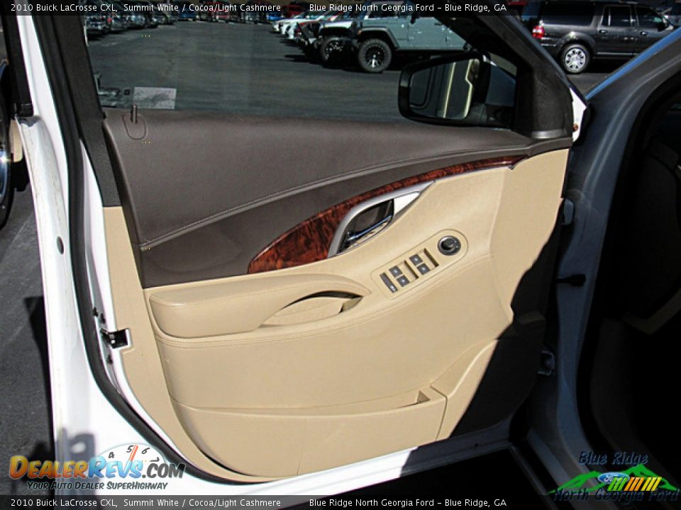 2010 Buick LaCrosse CXL Summit White / Cocoa/Light Cashmere Photo #20